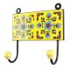 Yellow With Turquoise Tiny Flower Ceramic Tiles Hooks